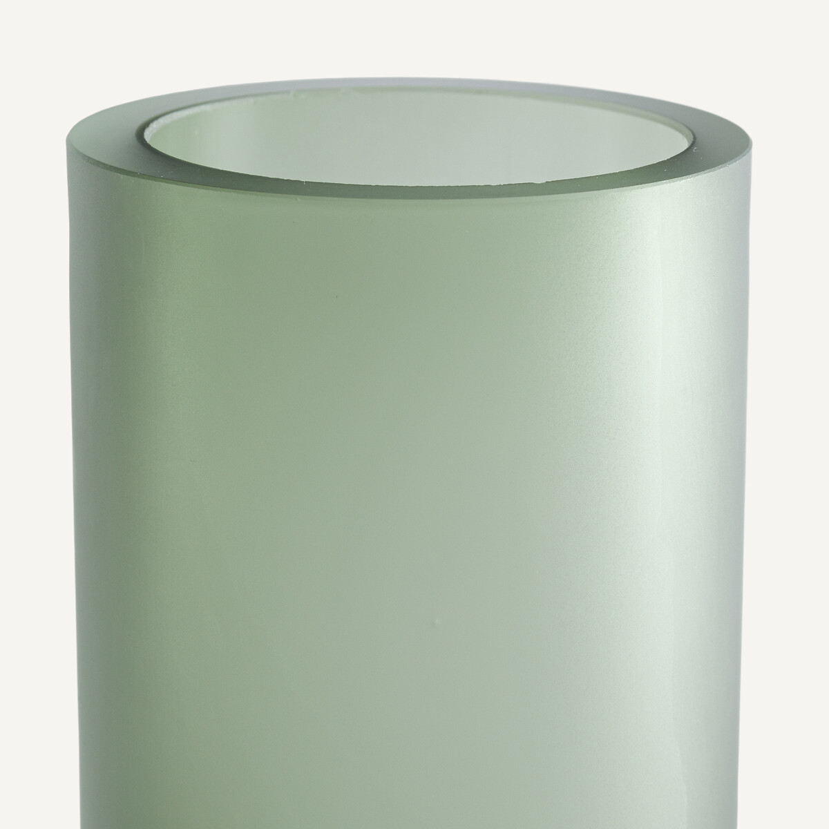 Audran Frosted Blown Glass Vase olive green, AM.PM