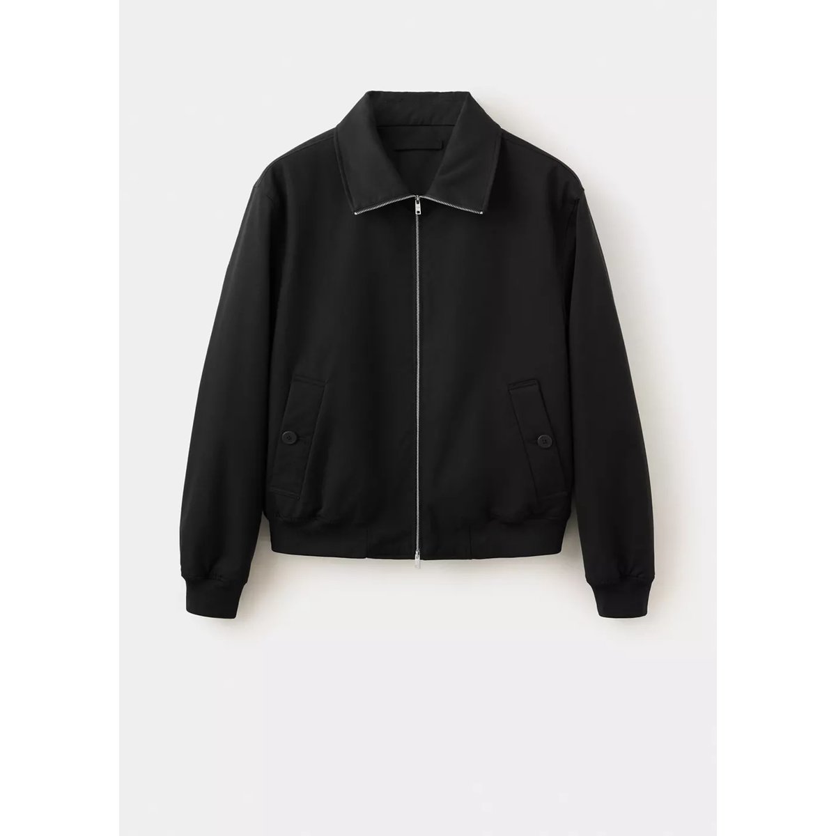Veste matelassée col cheminée noir, MANGO MAN