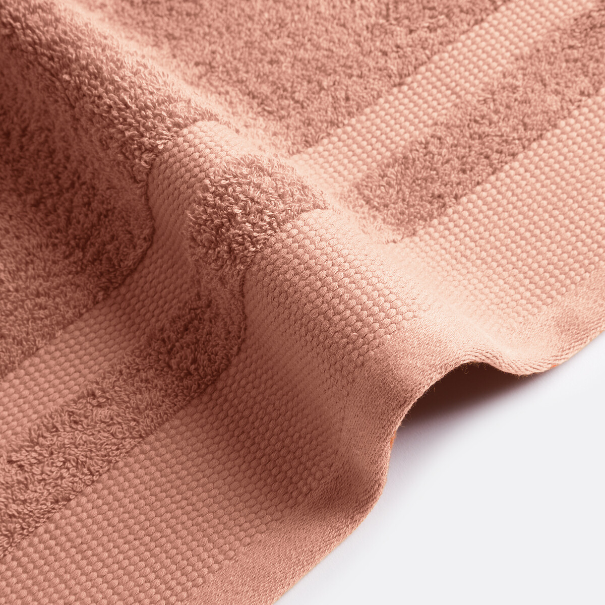 Serviette éponge en coton Égyptien 600g/m2, Kheops vieux rose, LA REDOUTE INTERIEURS