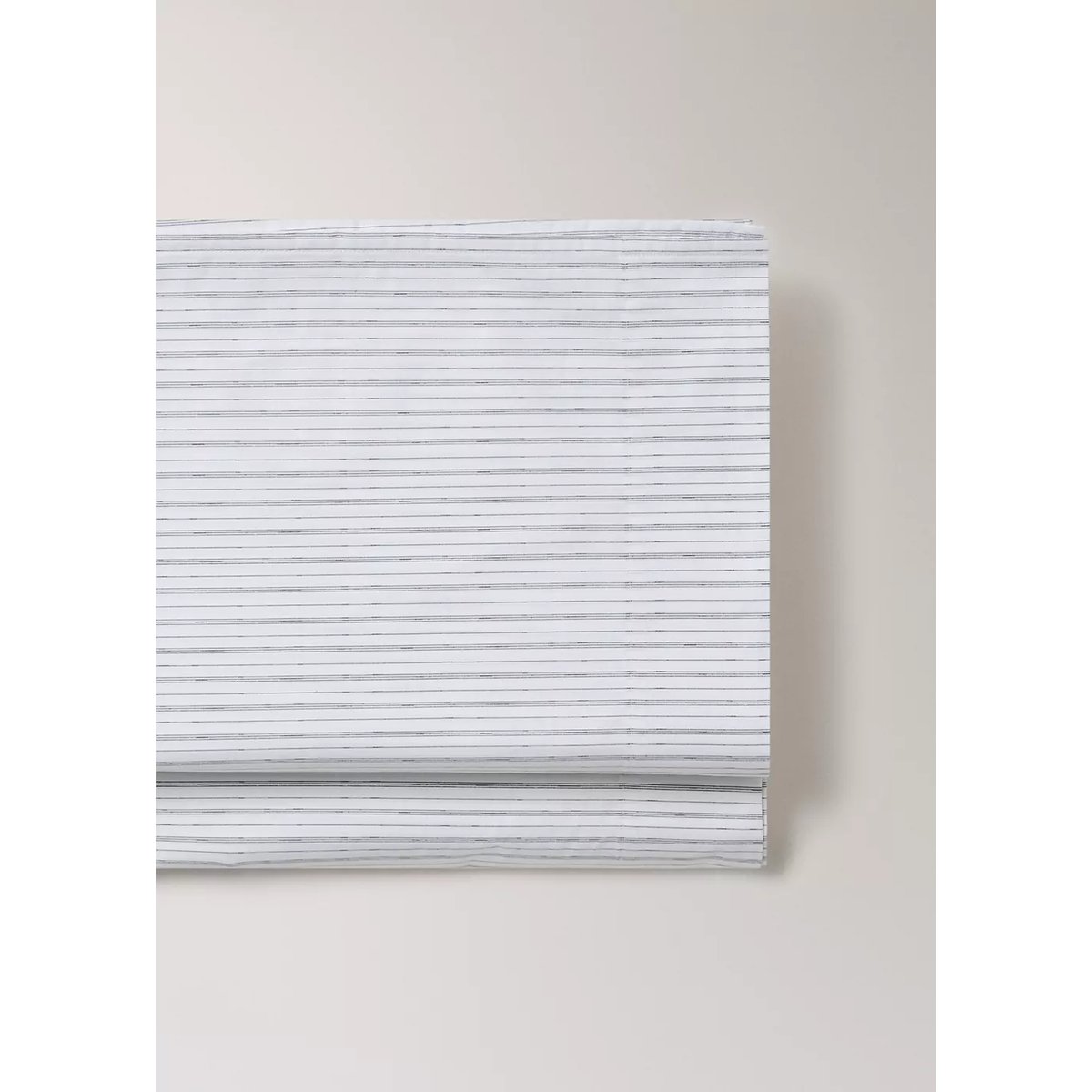 Drap plat percale rayures Lit 135/140 cm gris, MANGO HOME