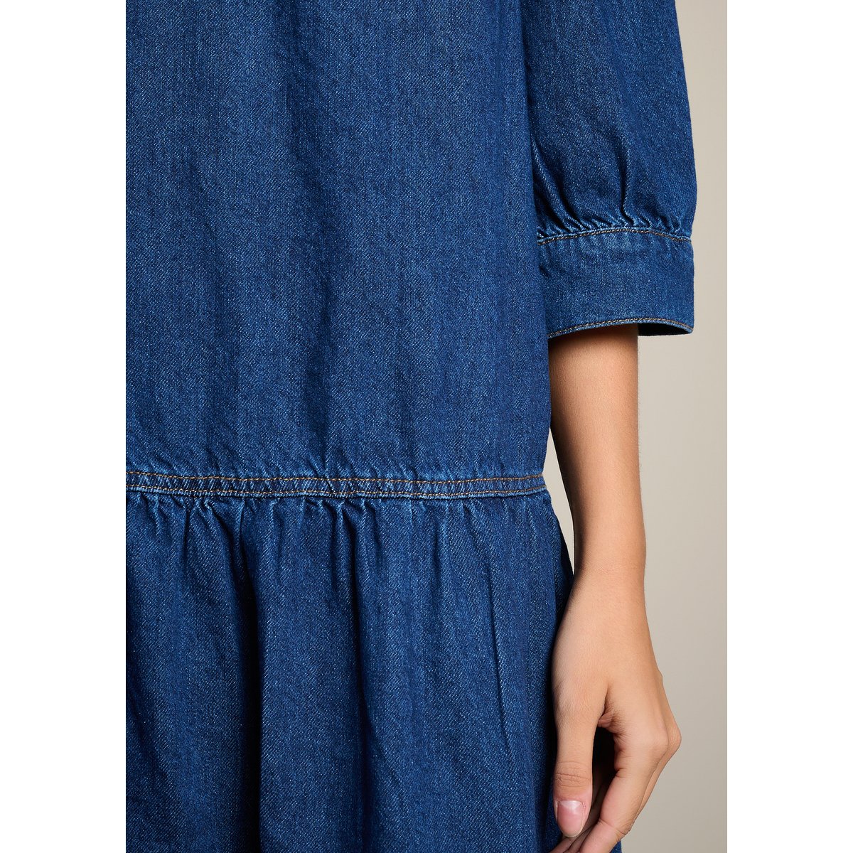 Robe courte en denim medium blue, LOLALIZA