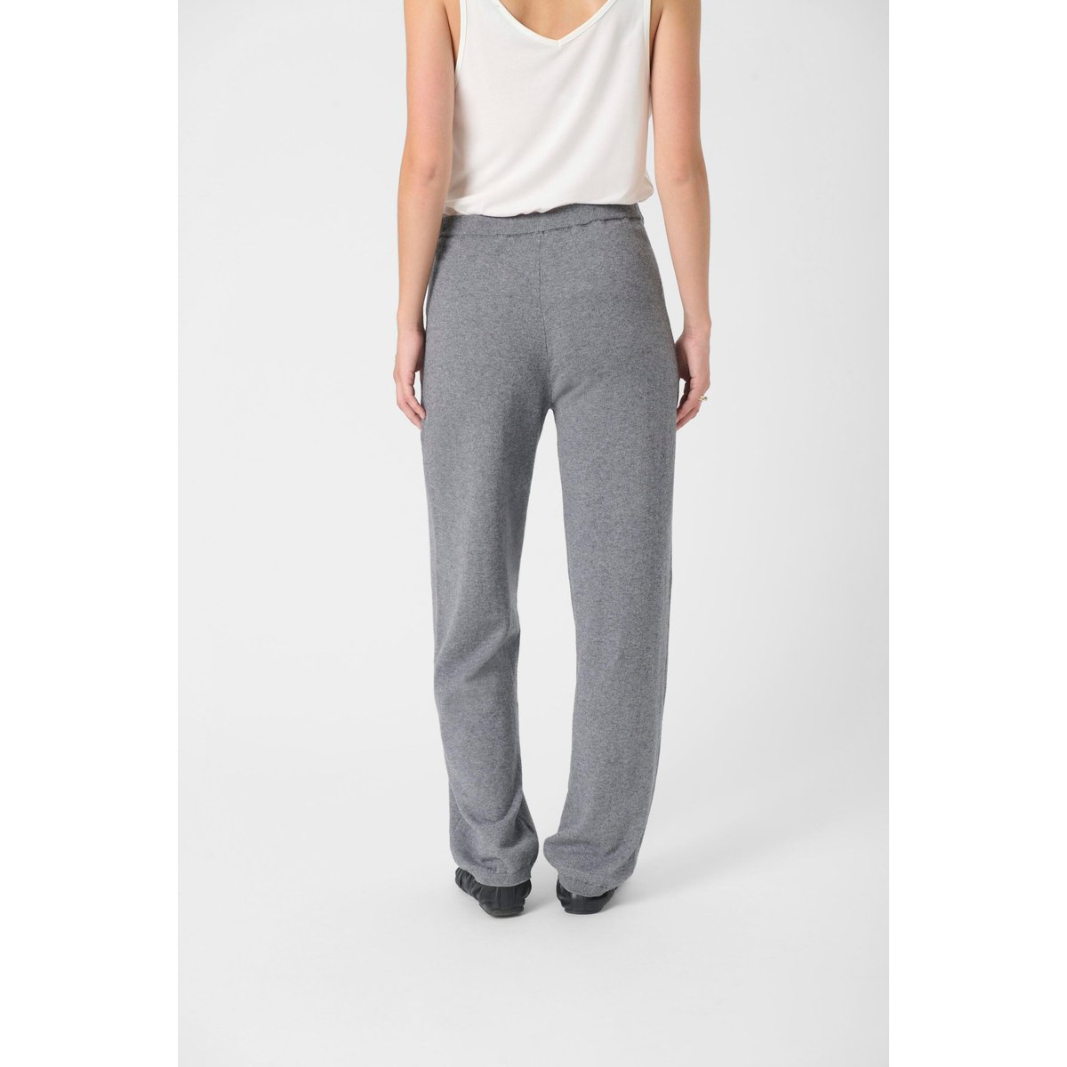Pantalon Tricoté gris grey melange, SOAKED IN LUXURY