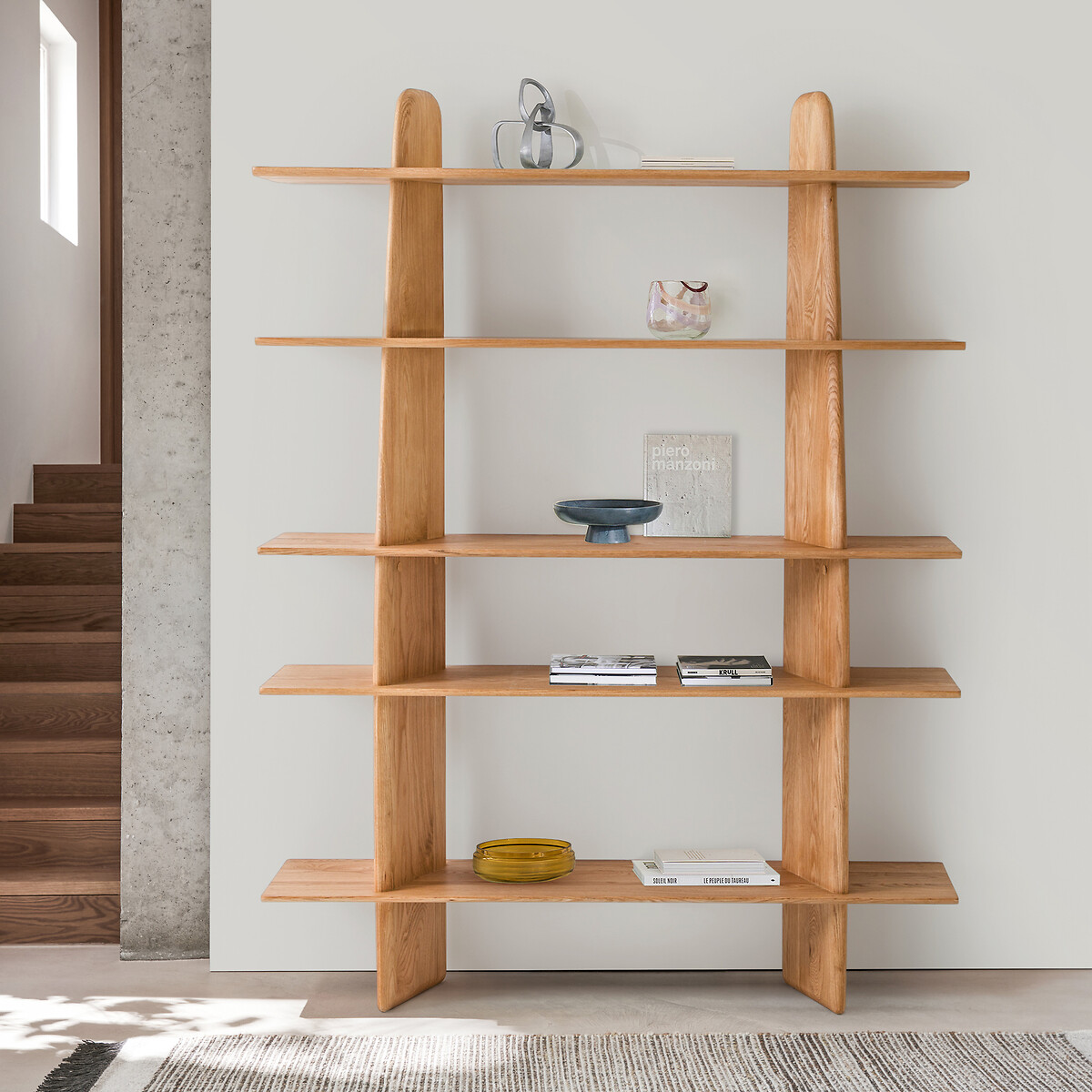 Libreria in rovere massello, Iloss quercia naturale, AM.PM