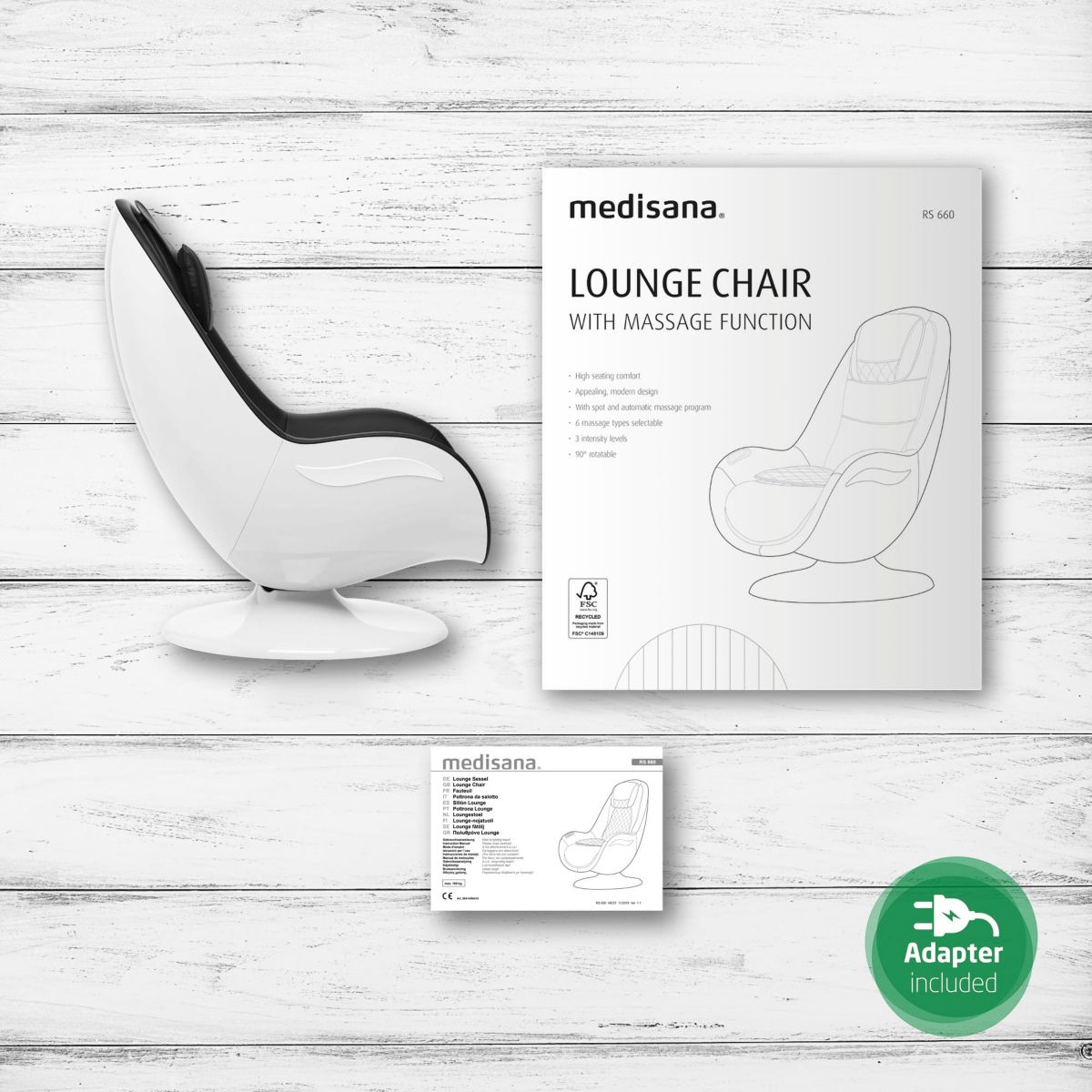 Siège massant de massage RS 660 couleur unique, MEDISANA