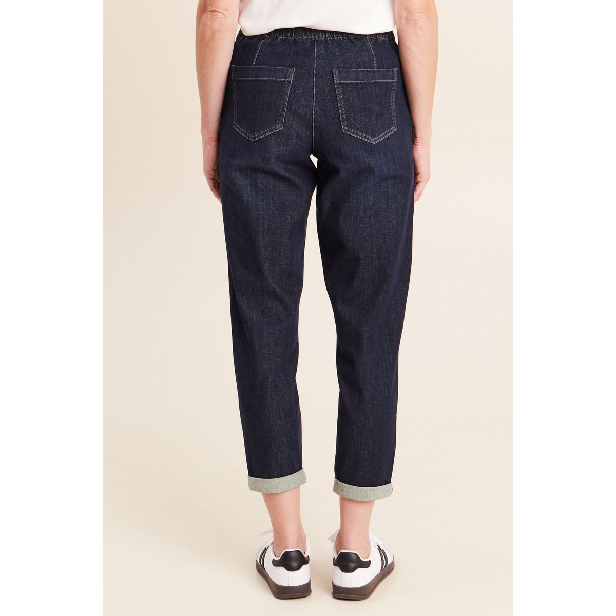 Pantalon mom 7/8ème en coton denim brut, BREAL