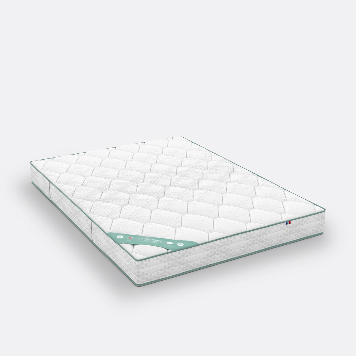 Matelas dos sensible latex très ferme 19cm 3 zones blanc/vert de gris, LA REDOUTE INTERIEURS