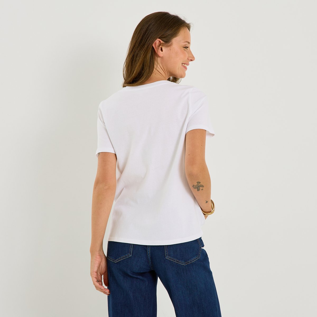 T-shirt graphique "Amour Foot" blanc cassé blanc, GRAIN DE MALICE