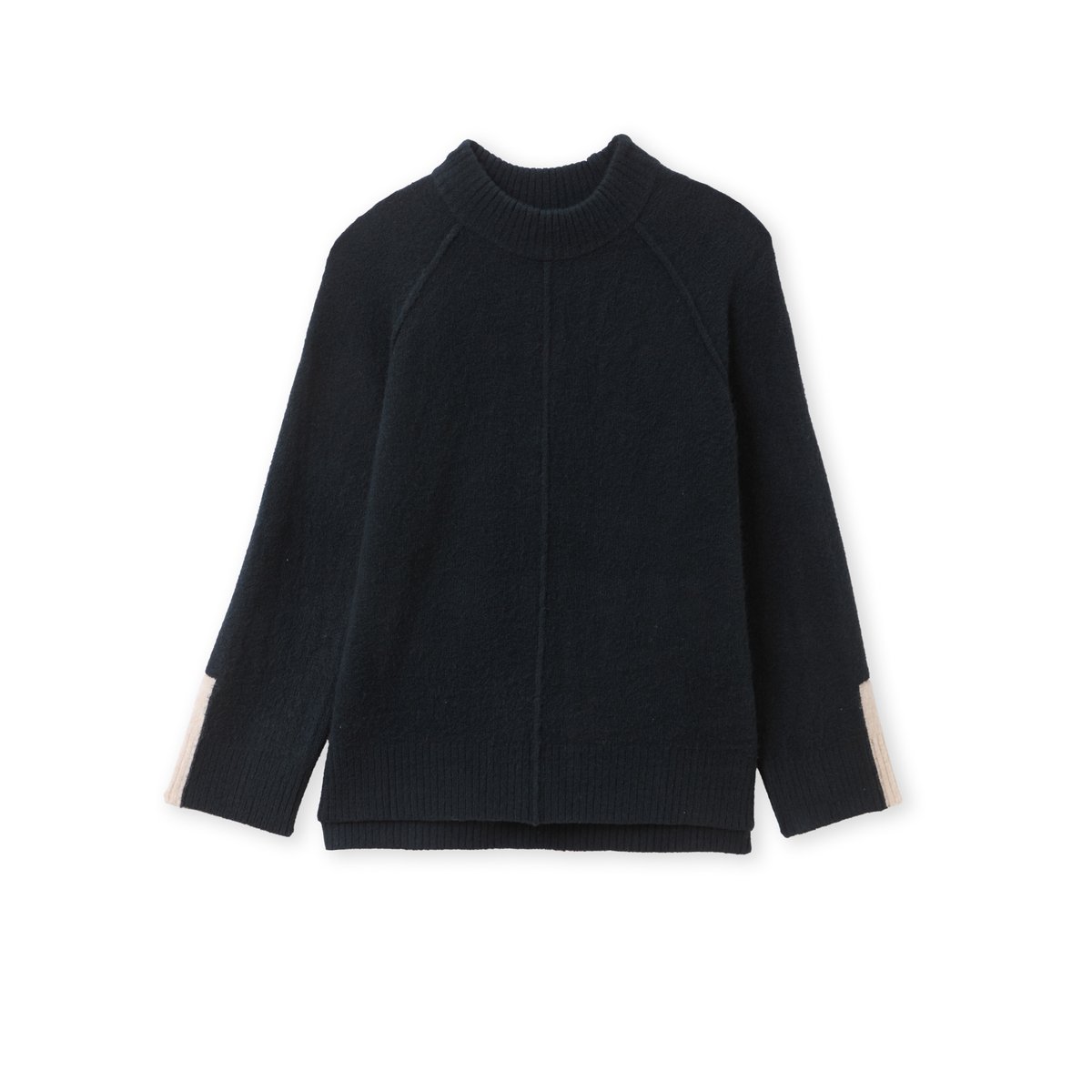 Pull avec laine col montant noir, DAXON