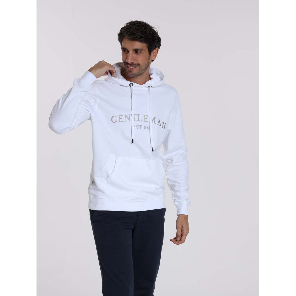 Sweat manches longues coton SALOU blanc, GENTLEMAN FARMER