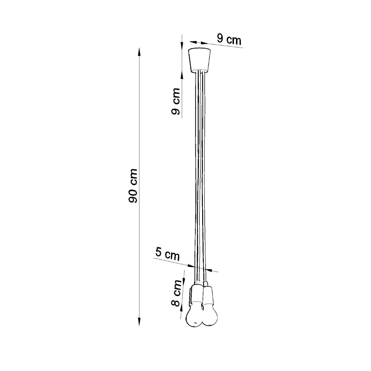 Suspension PVC Vert E27 3 Diego vert, EDEN