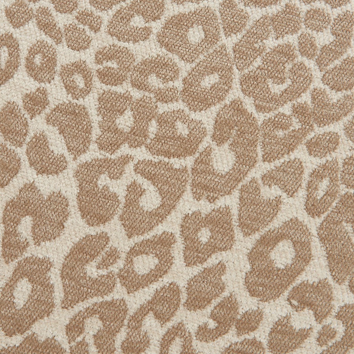 Pouf tissu AWA imprimé léopard beige, BAÏTA