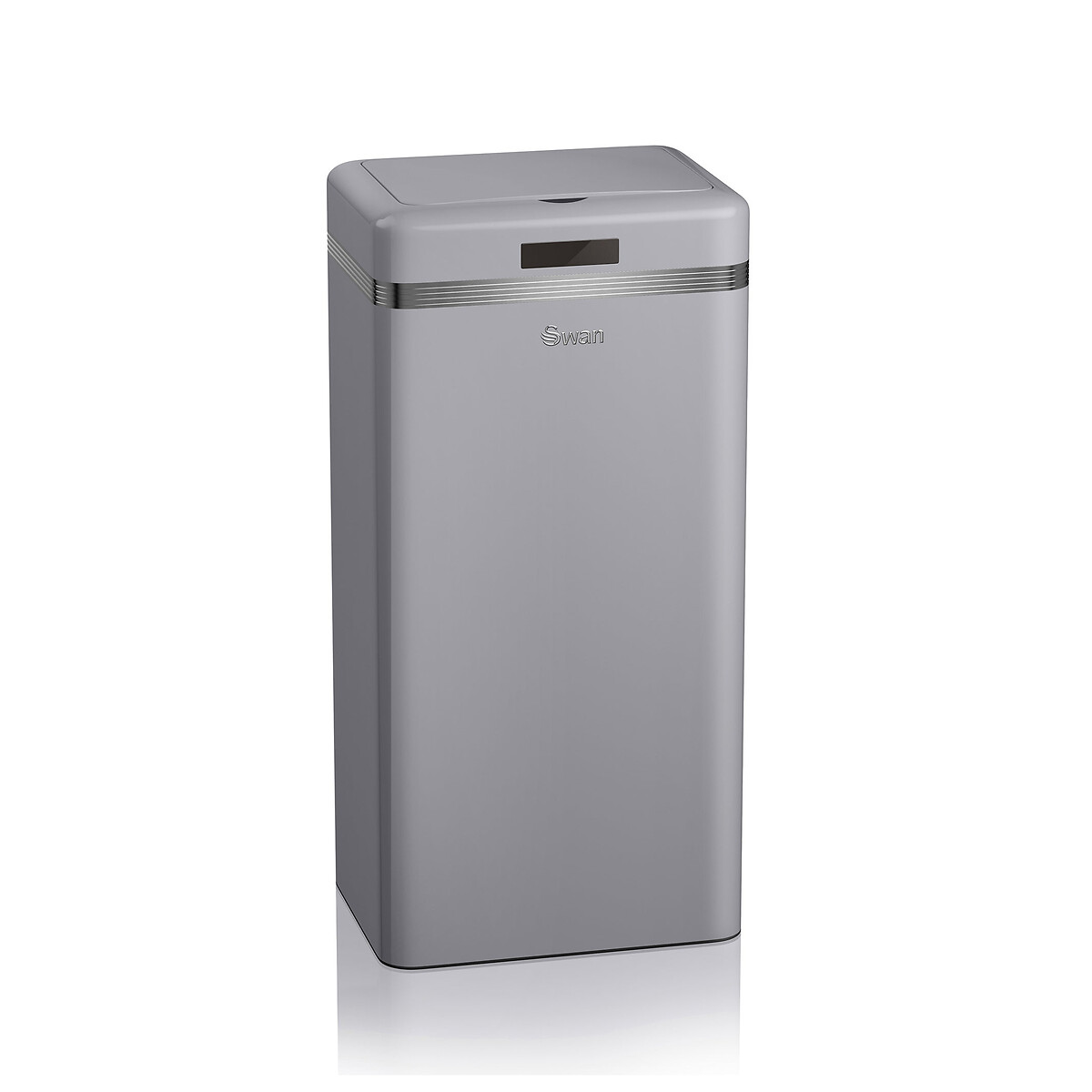 Retro 45L Square Sensor Bin in Grey grey, SWAN