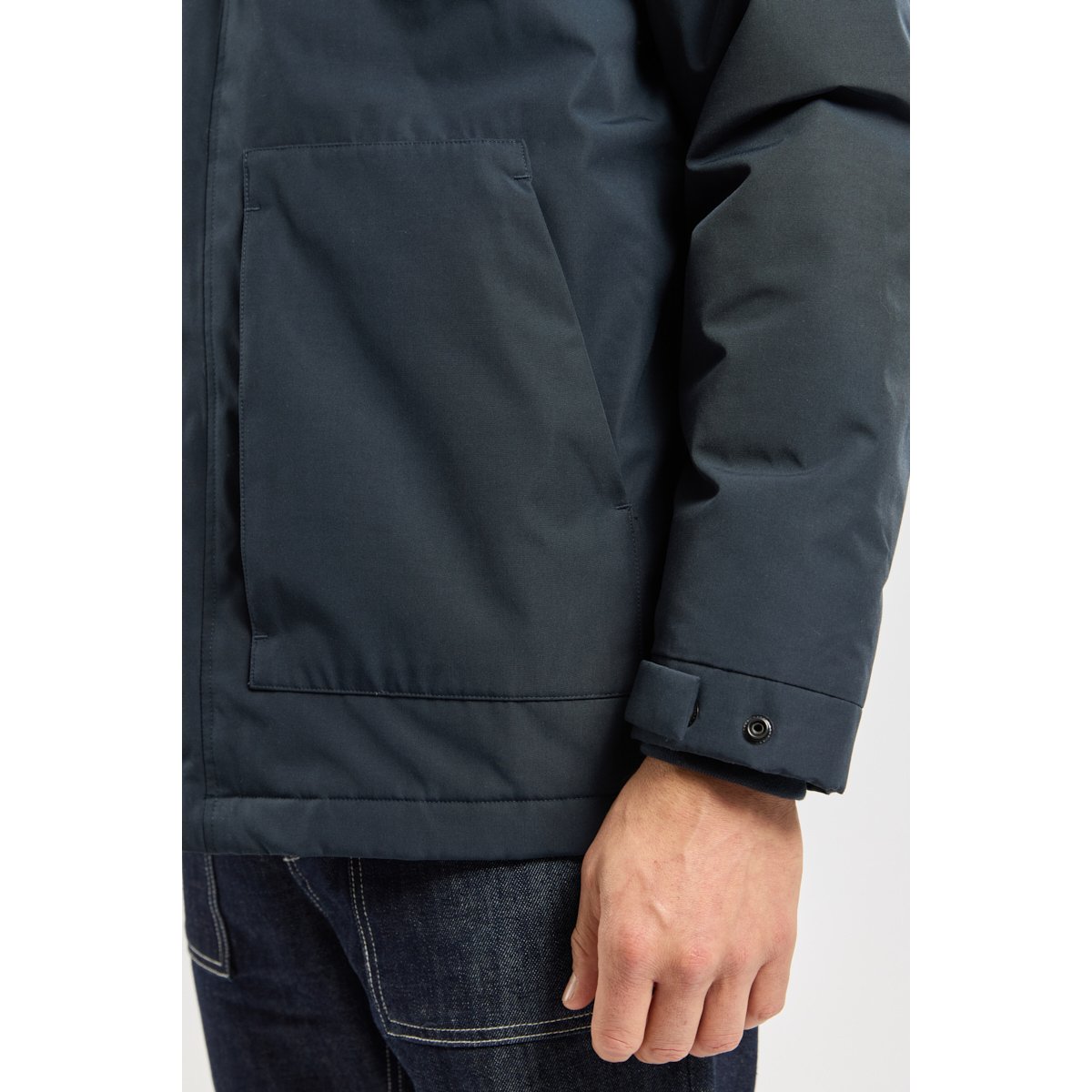 Parka courte en polyester recyclé HIGHWARM navy, BERMUDES