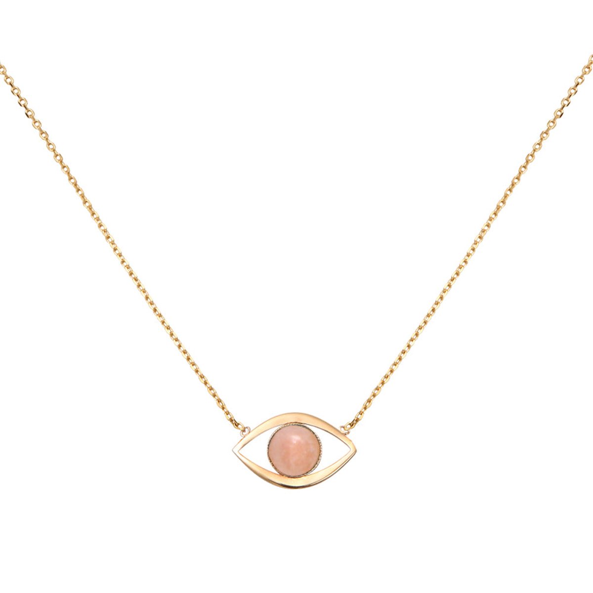 Collier pm eros quartz rose rose, CAROLINE NAJMAN