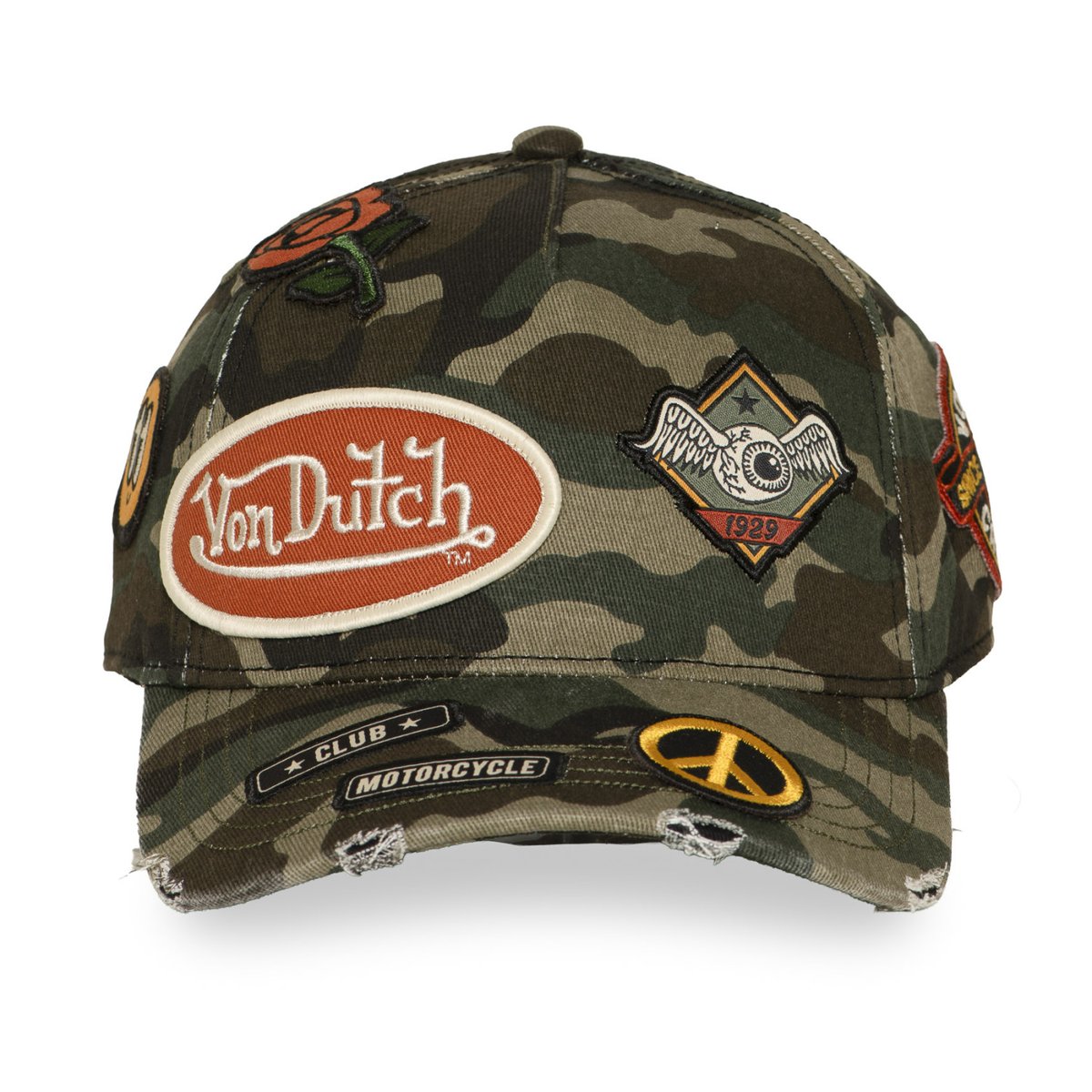 Casquette baseball KAMO marron/kaki/beige/noir/orange/vert/jaune, VON DUTCH