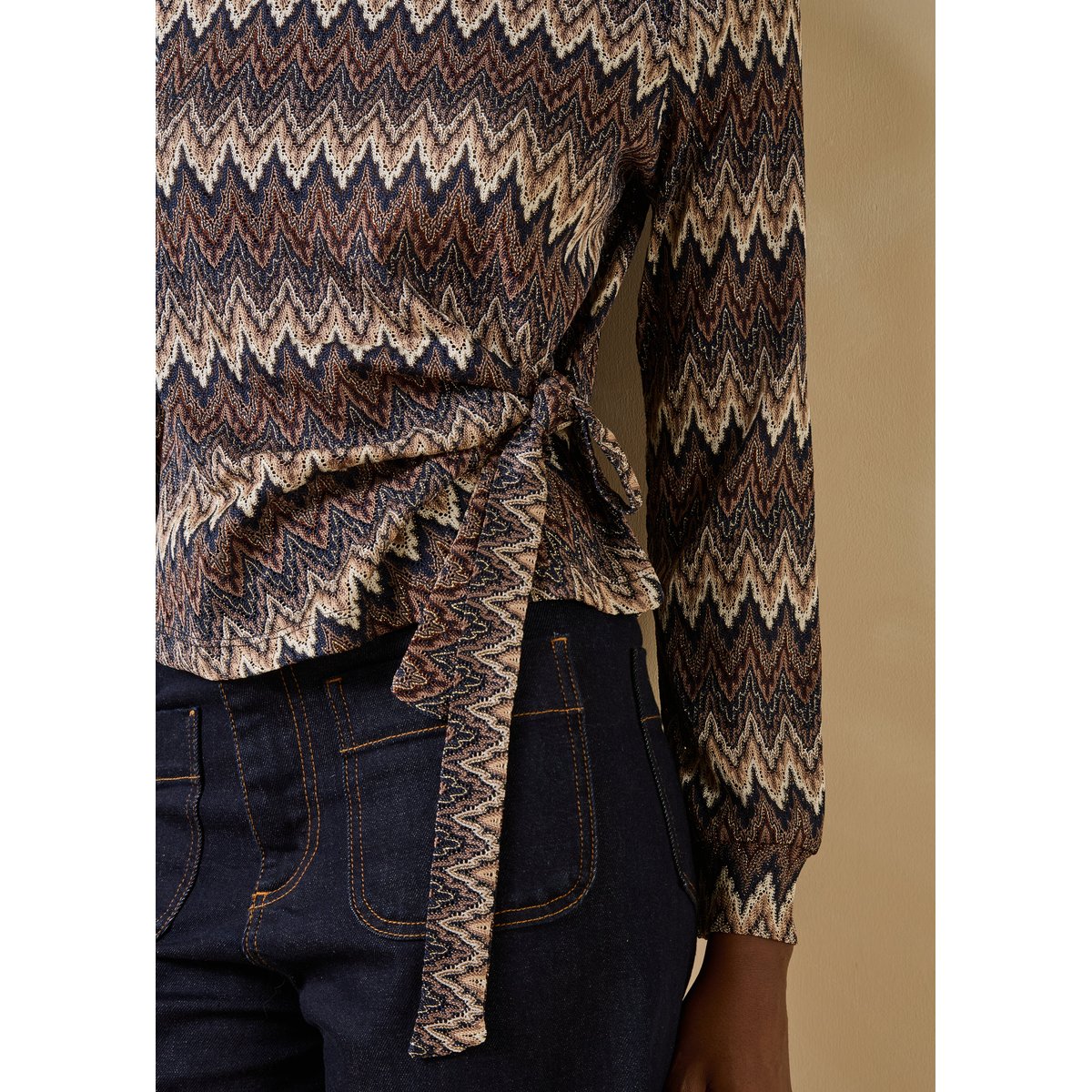 T-shirt oversize manches longues bleu, LA FEE MARABOUTEE