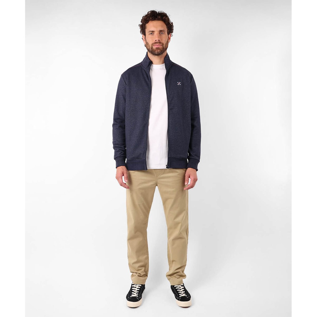 Sweat zippé essentiel SAKOP deep marine chine, OXBOW