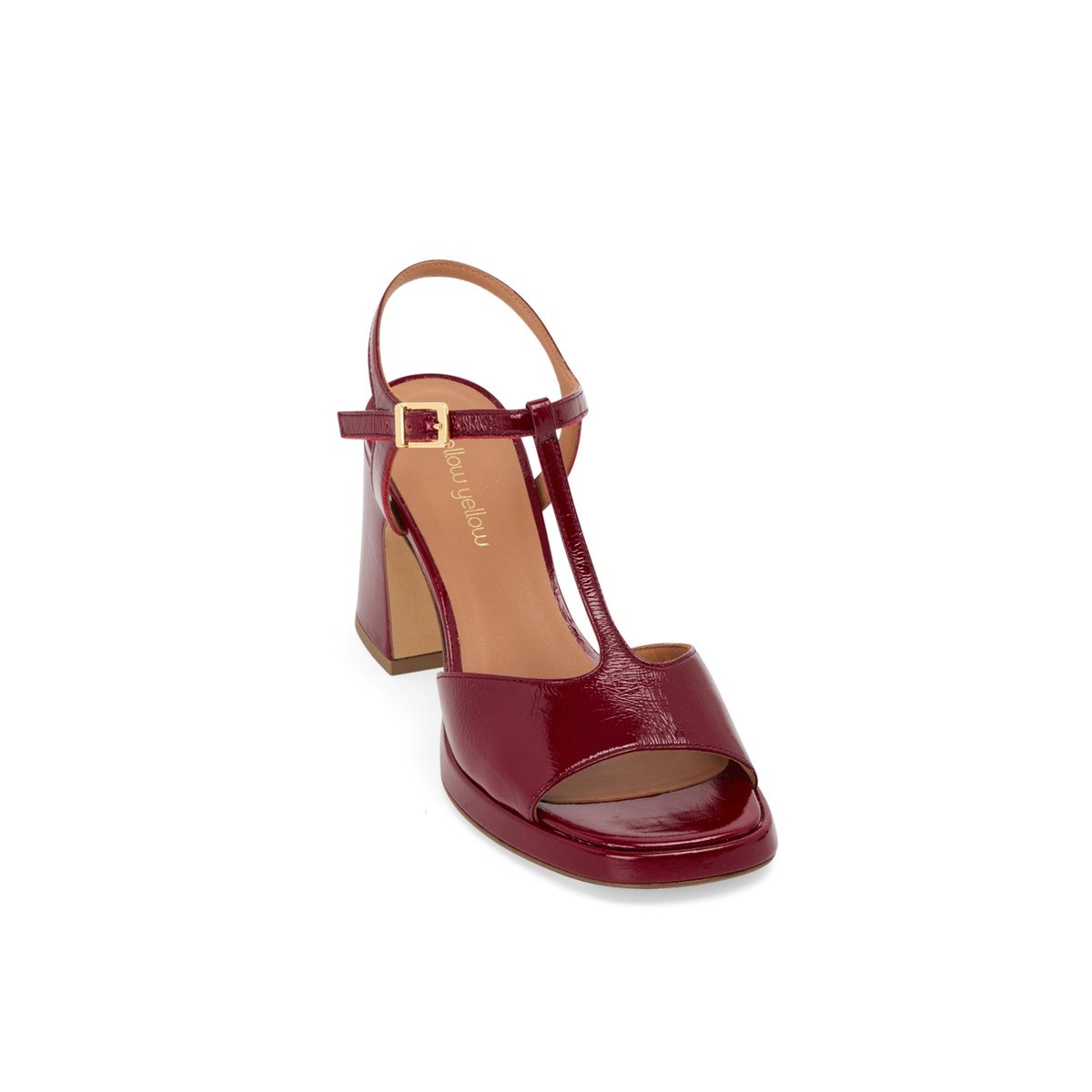 Sandale À Talon en cuir KIM cerise, MELLOW YELLOW