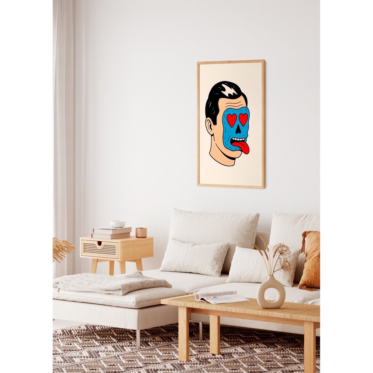 Affiche Visage amoureux blanc, L'AFFICHERIE