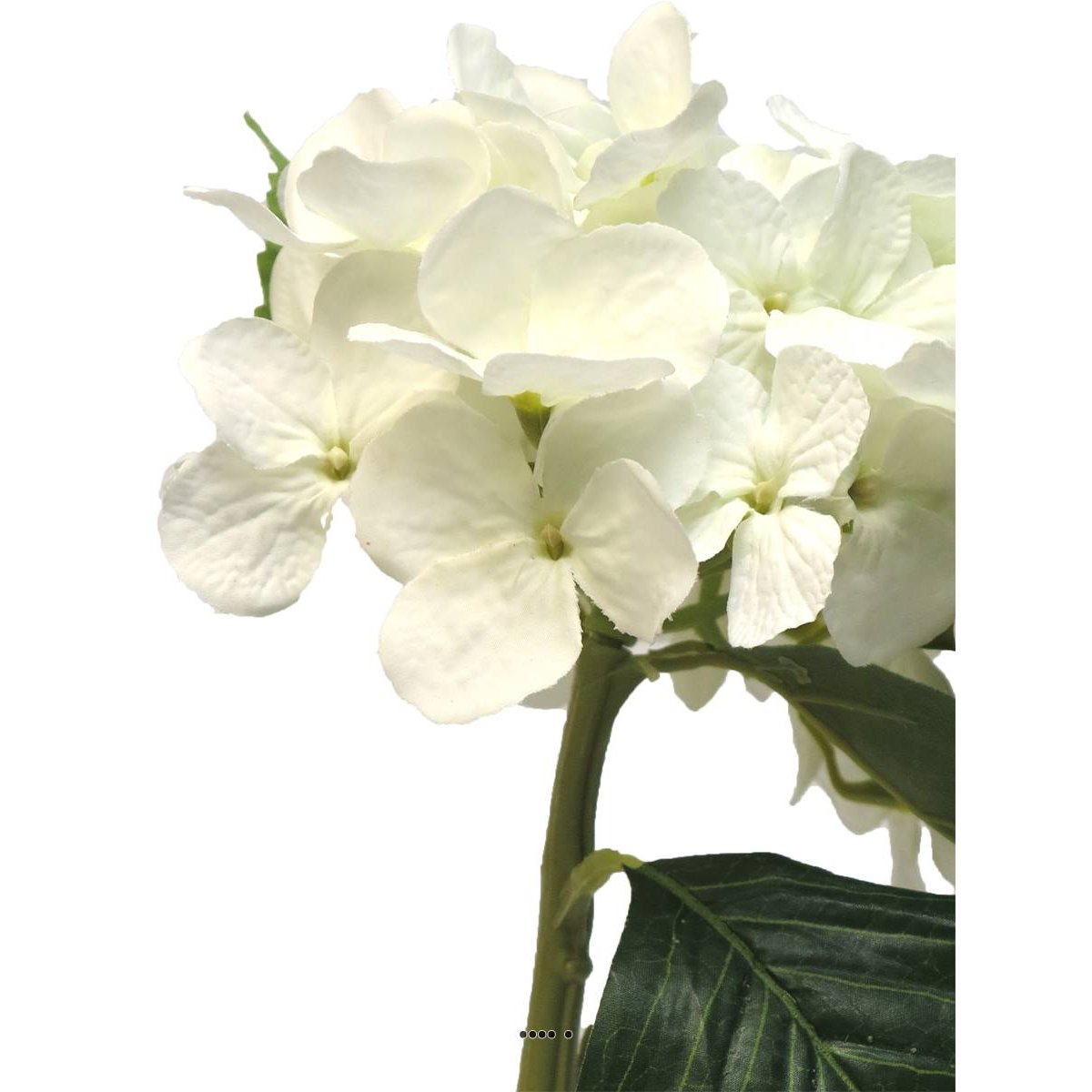 Hortensia artificiel en branche, H 48 cm blanc neige, ARTIFICIELLES