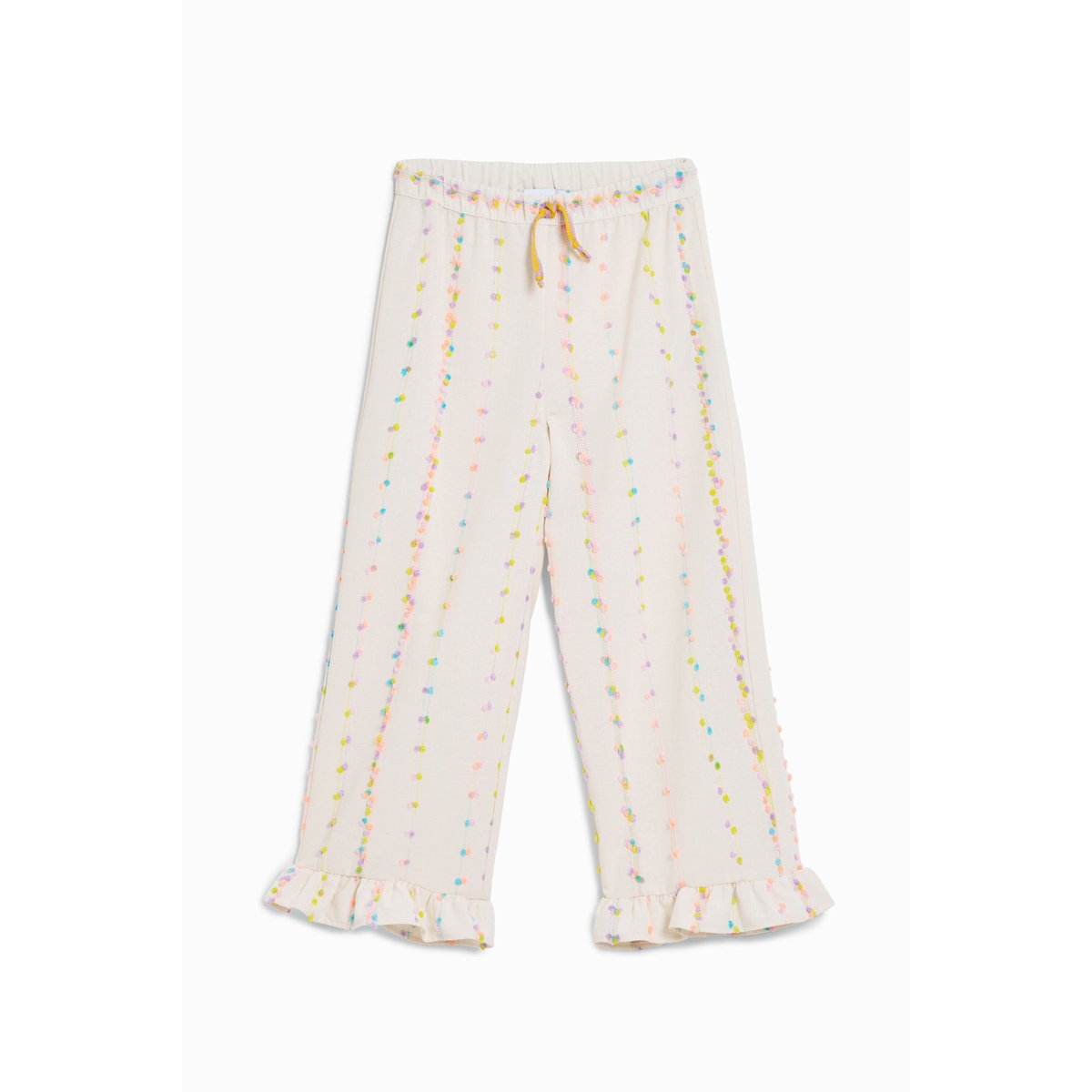 Pantalon long pompons beige, DESIGUAL