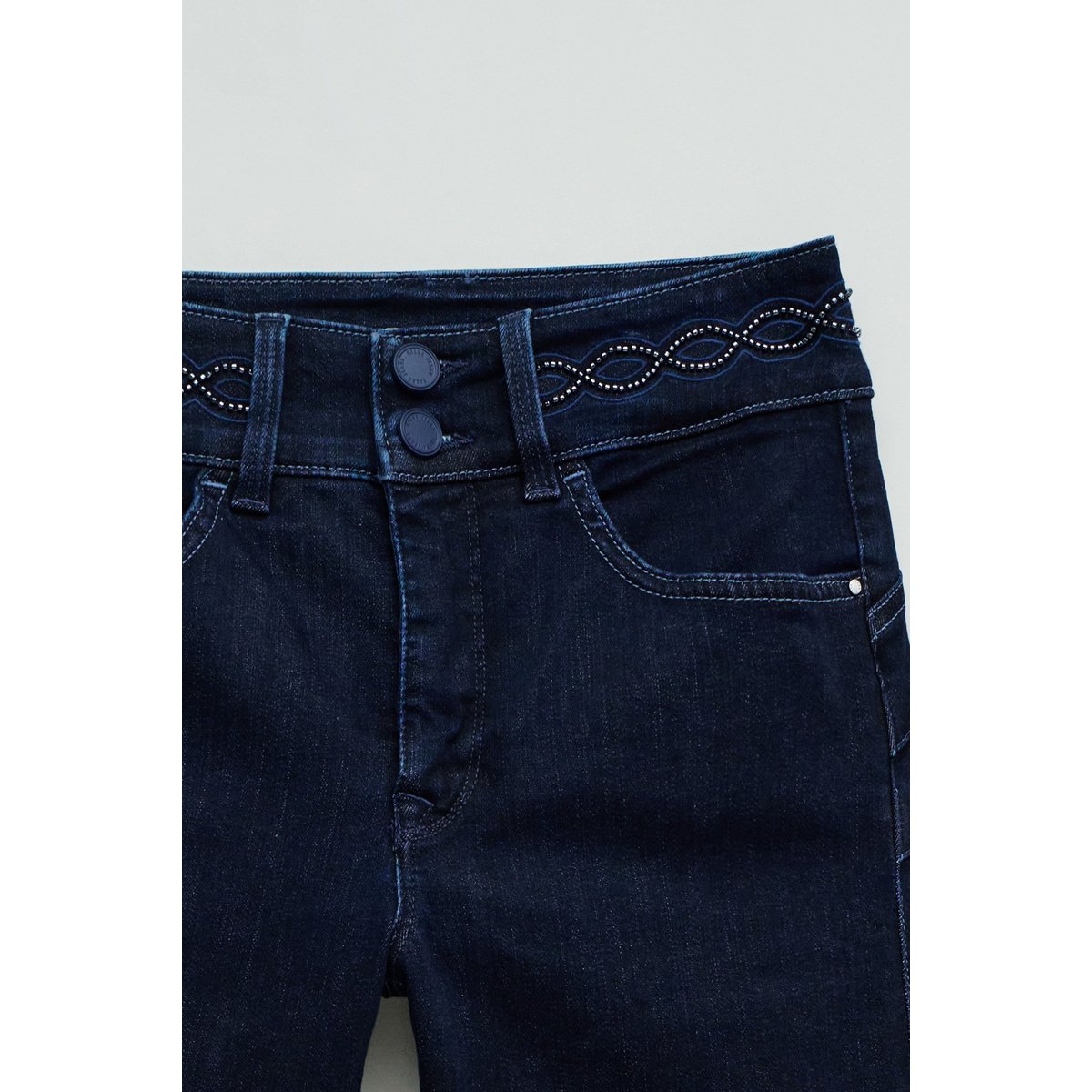 JEAN SECRET PUSH IN CROPPED SKINNY bleu foncé, SALSA JEANS