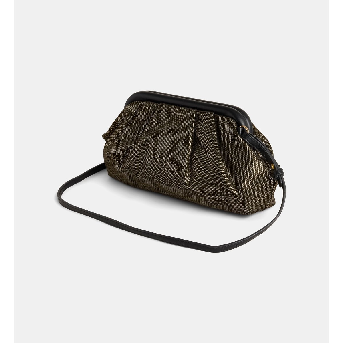 Sac à main anna canvas métallisé noir et or, GALERIES LAFAYETTE