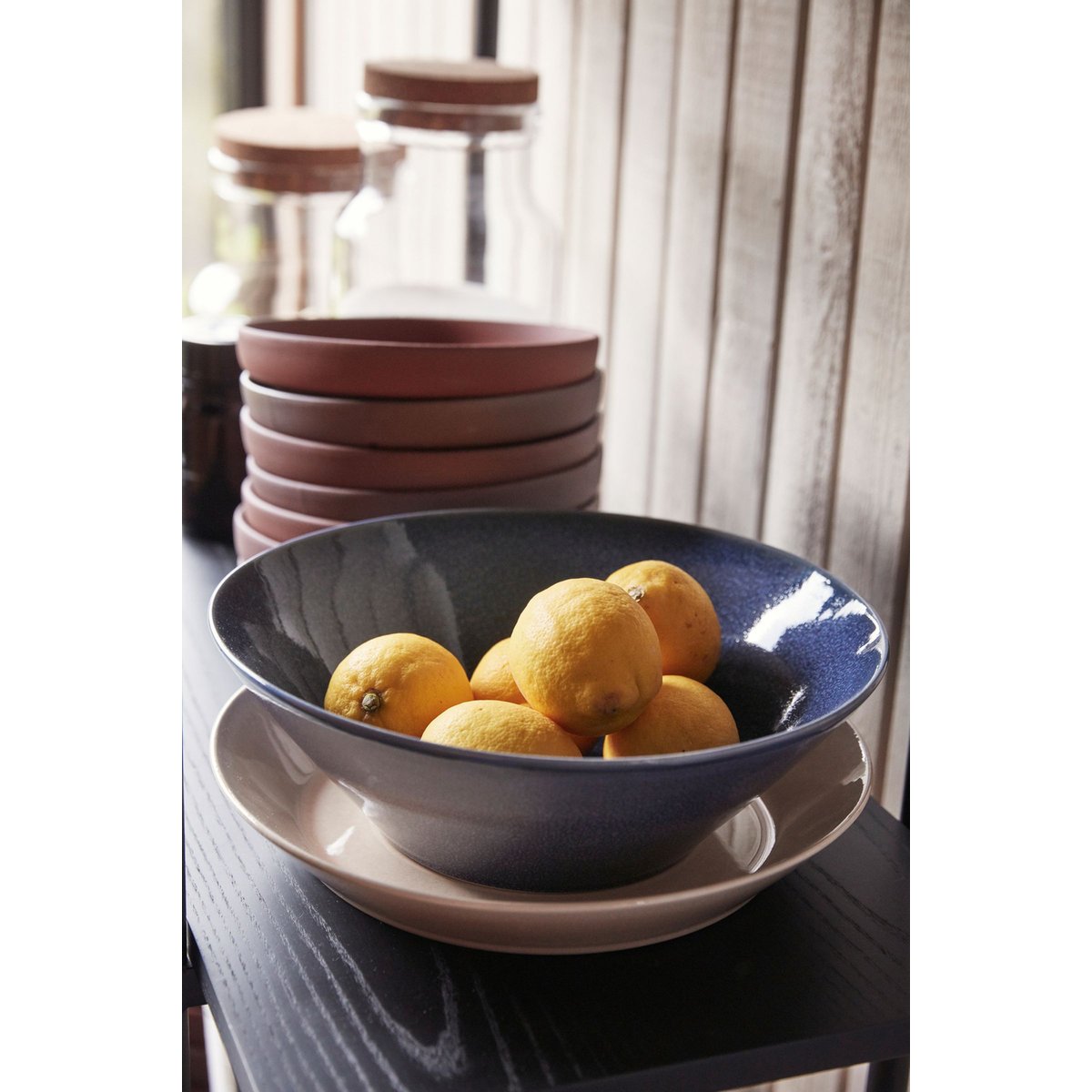 Bol en céramique GLAZE bleu, HUBSCH