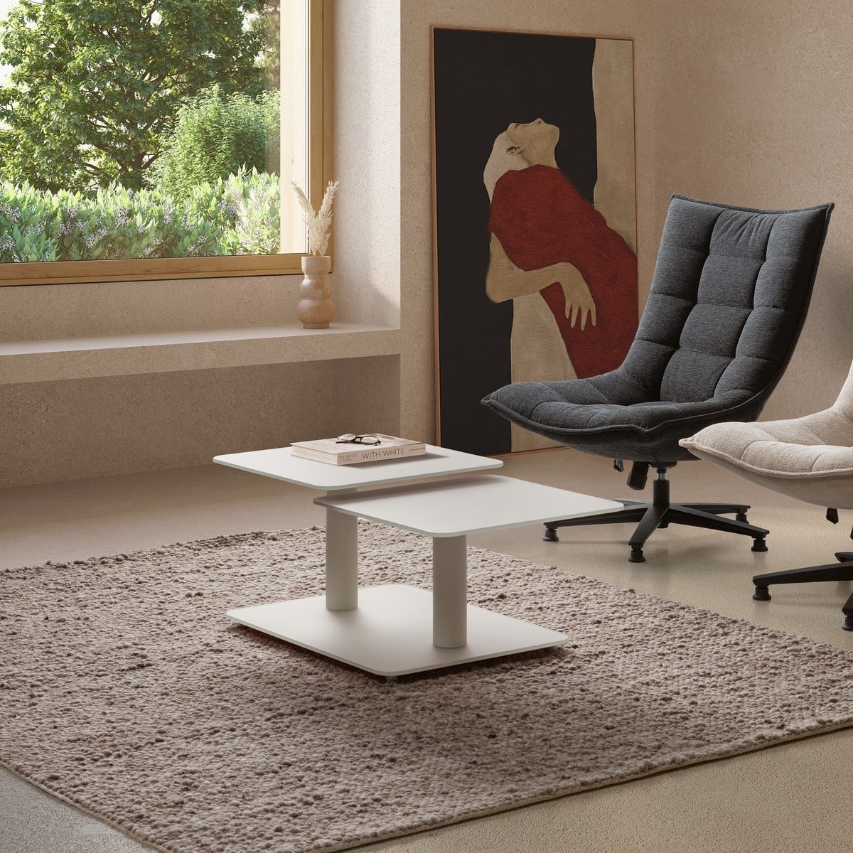Table basse pivotante - KAYA beige, CALICOSY