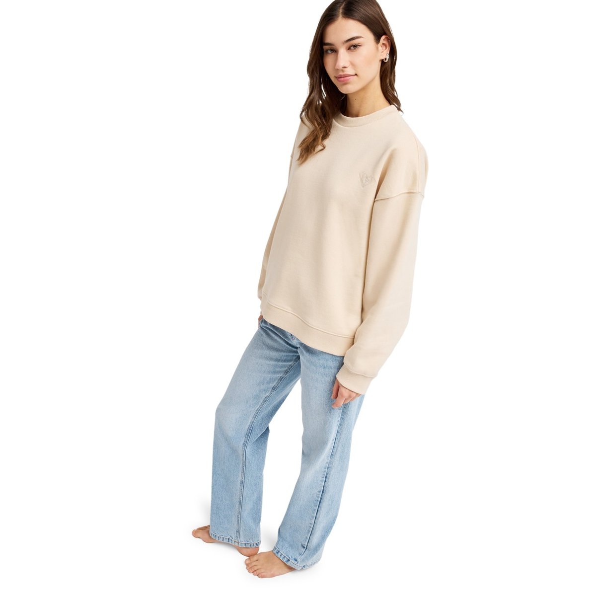Sweat PLEASE PLEASE. beige parchment, ROXY
