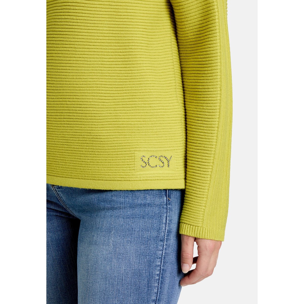 Pull-over en maille unicolore citronelle, BETTY BARCLAY