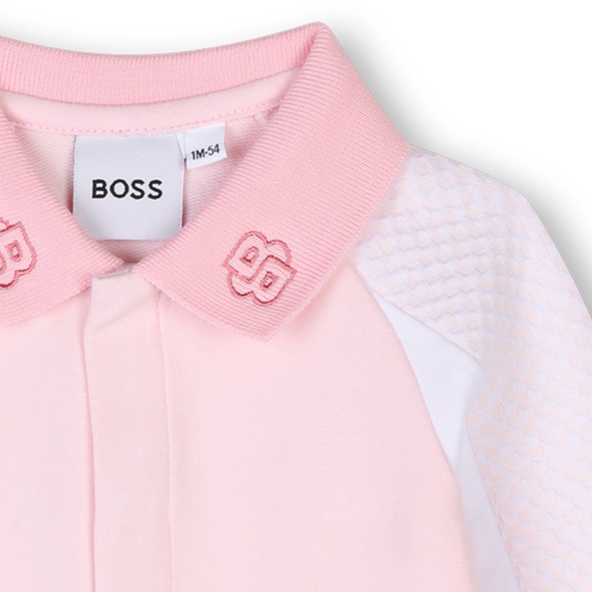 Pyjama à col polo baby pink, BOSS KIDSWEAR