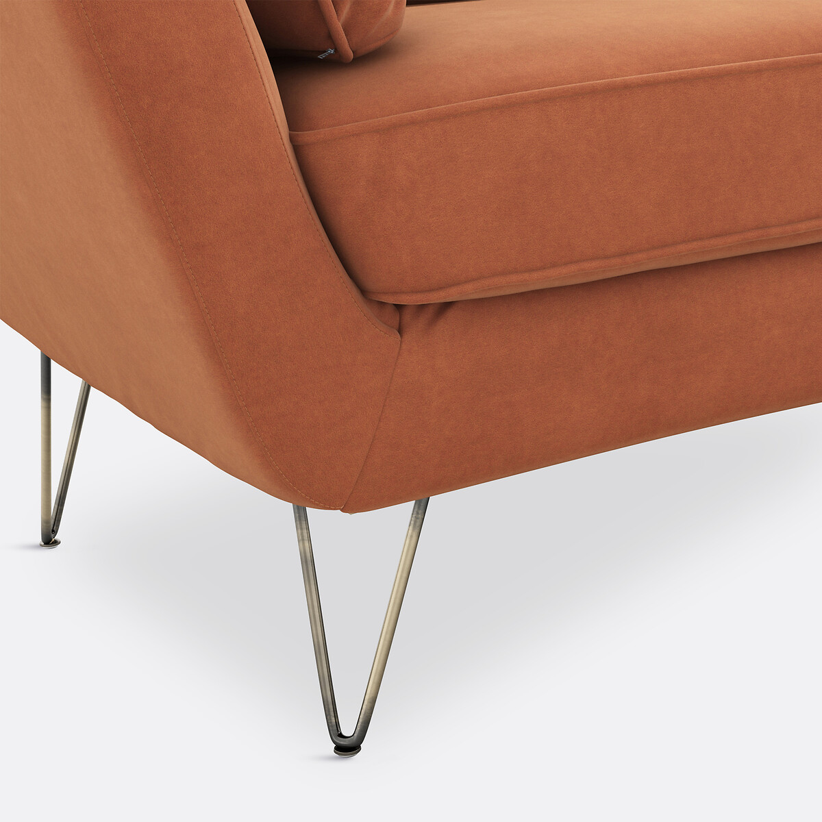 Fauteuil XL velours Topim tabac, LA REDOUTE INTERIEURS