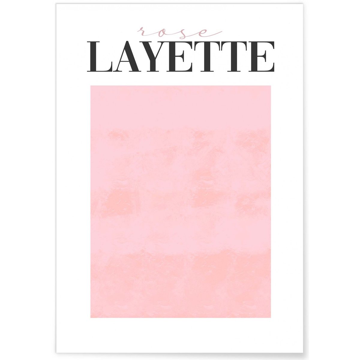 Affiche Rose Layette blanc, L'AFFICHERIE