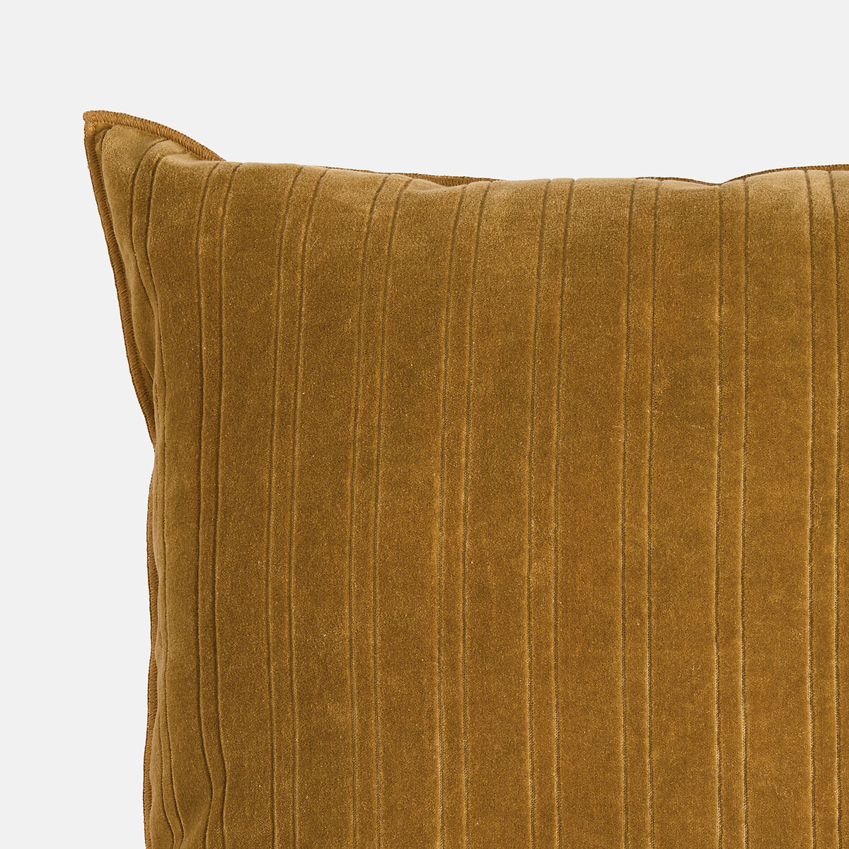 Funda de cojín 45 x 45 cm, terciopelo gofrado, MILO bronce , LA REDOUTE INTERIEURS