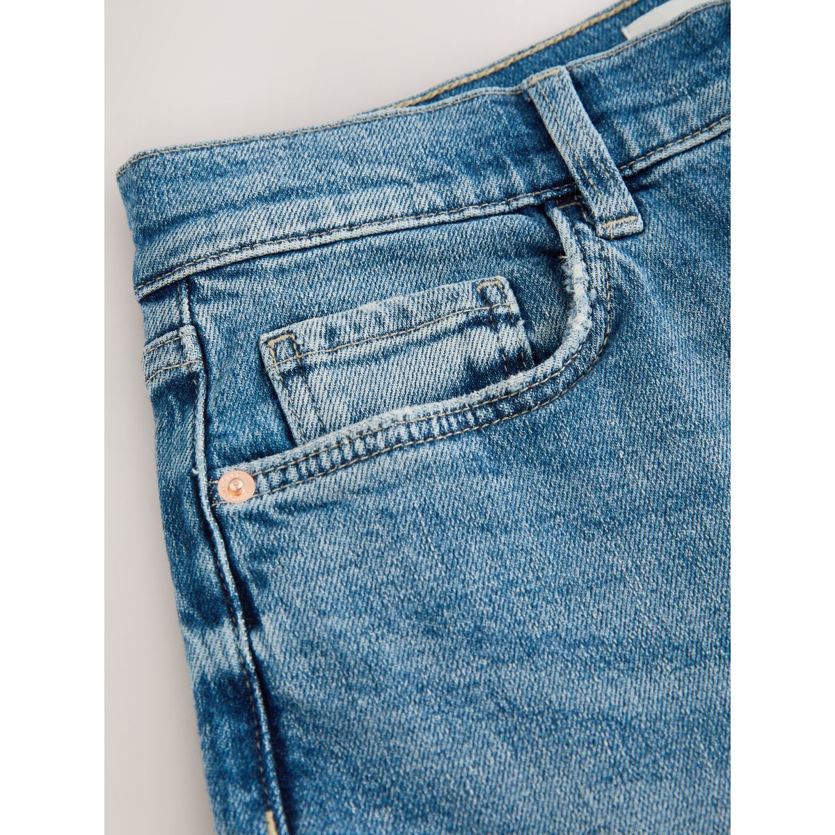 Jean bootcut court bleu moyen, NEXT