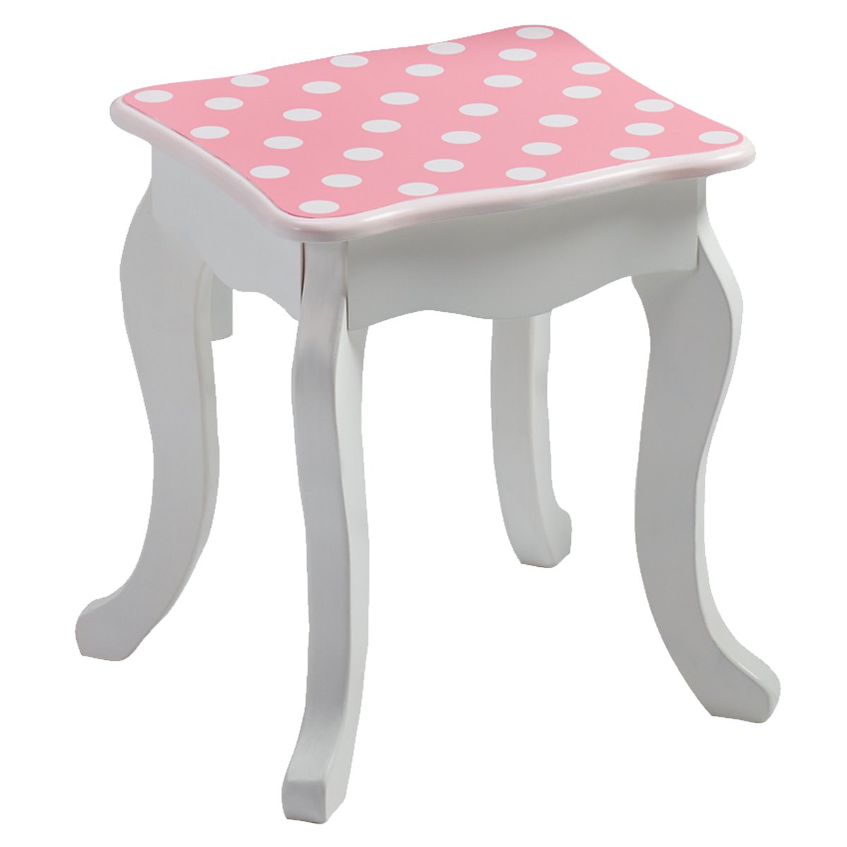 Coiffeuse Tabouret Enfant Bois avec miroir, tiroir et tabouret, FASHION PRINTS multicolore, TEAMSON KIDS