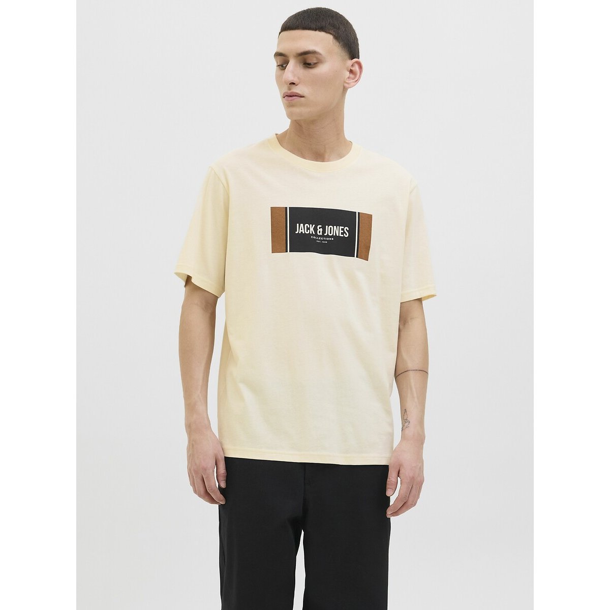 T-shirt Hayato creme, JACK & JONES