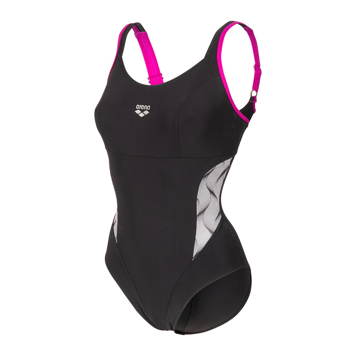 Maillot de bain ADA STRAP BACK noir/blanc, ARENA