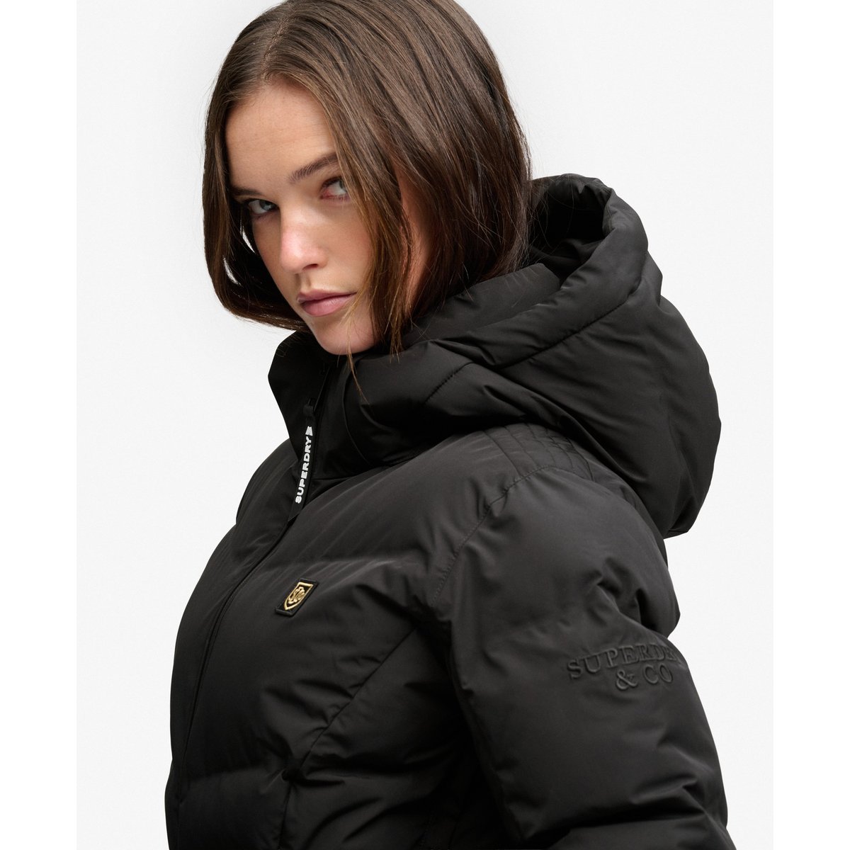 Veste de Ski Matelassée Luxe Coupe Ajustée noir, SUPERDRY