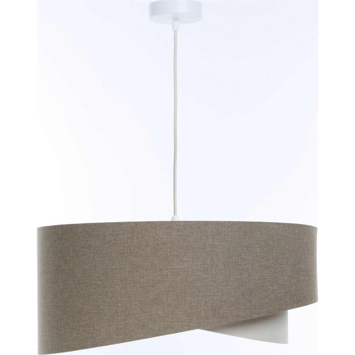 Suspension en lin rond style bohème Boho beige crème en lin naturel, BPS KONCEPT