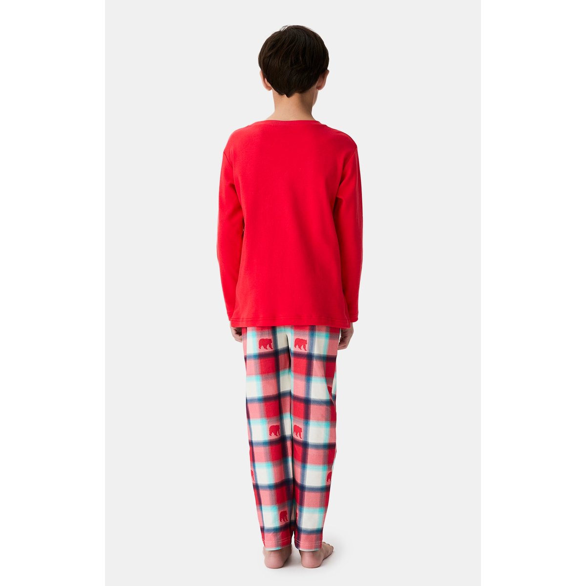 Pyjama enfant en coton imprimé Bear Noël rouge, ARTHUR