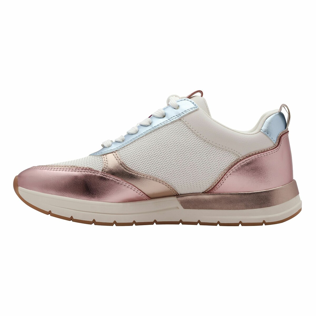 Zip-Up Trainers white/pink, TAMARIS