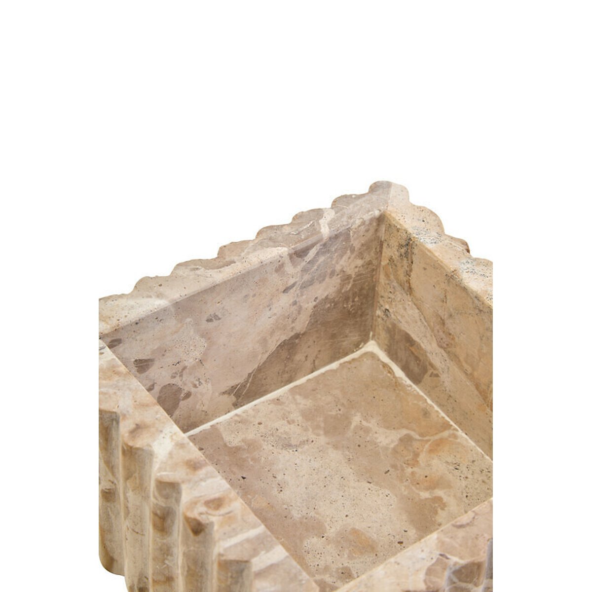 Square Decorative Marble Box in Chocolate brown , FIFTY FIVE SOUTH