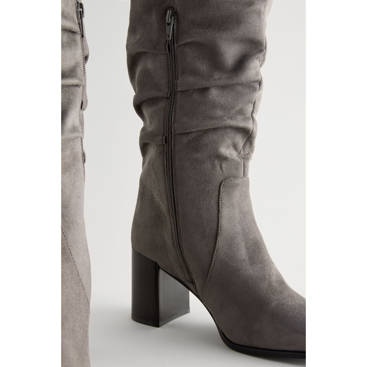 Bottes souples à talon haut gris, NEXT