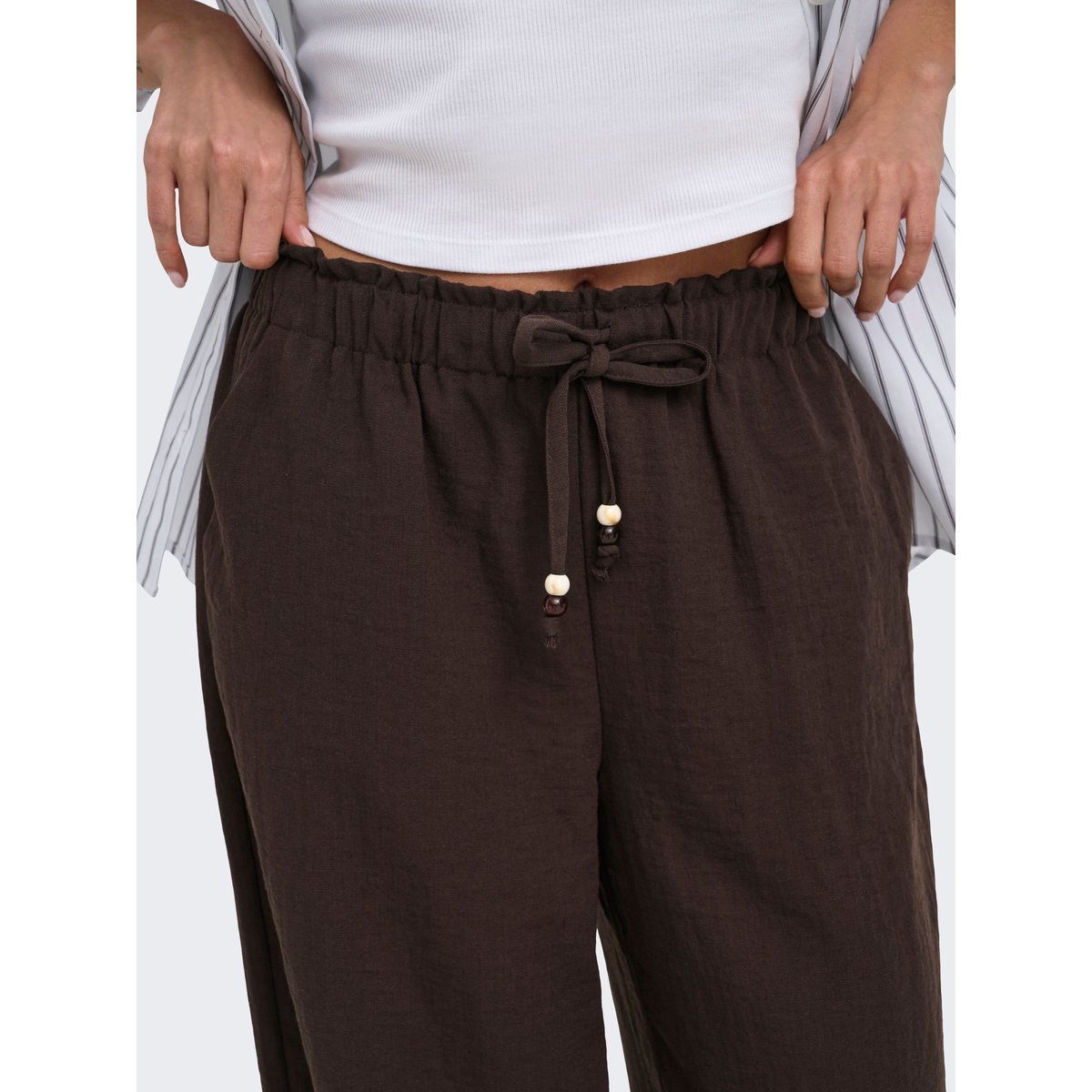 Pantalon À Jambe Large coffee bean, ONLY