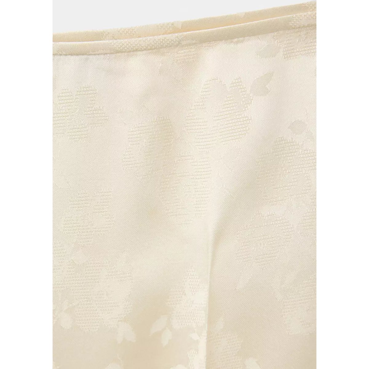 Pantalon flare en jacquard écru, MANGO