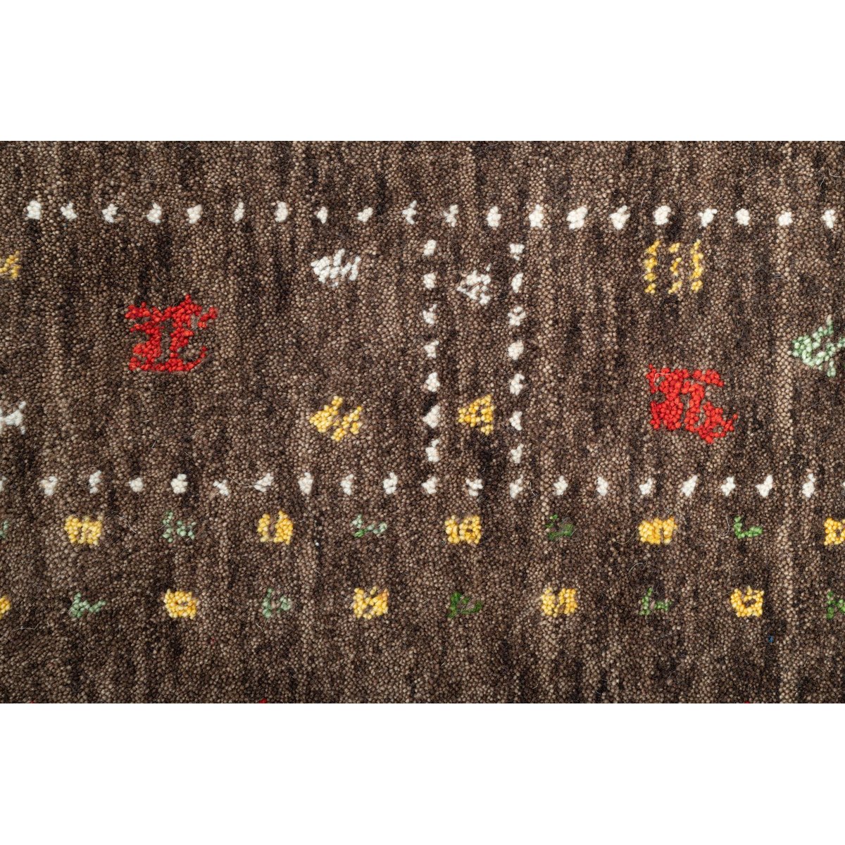 Tapis en laine vierge tissé à la main marron, THEKO