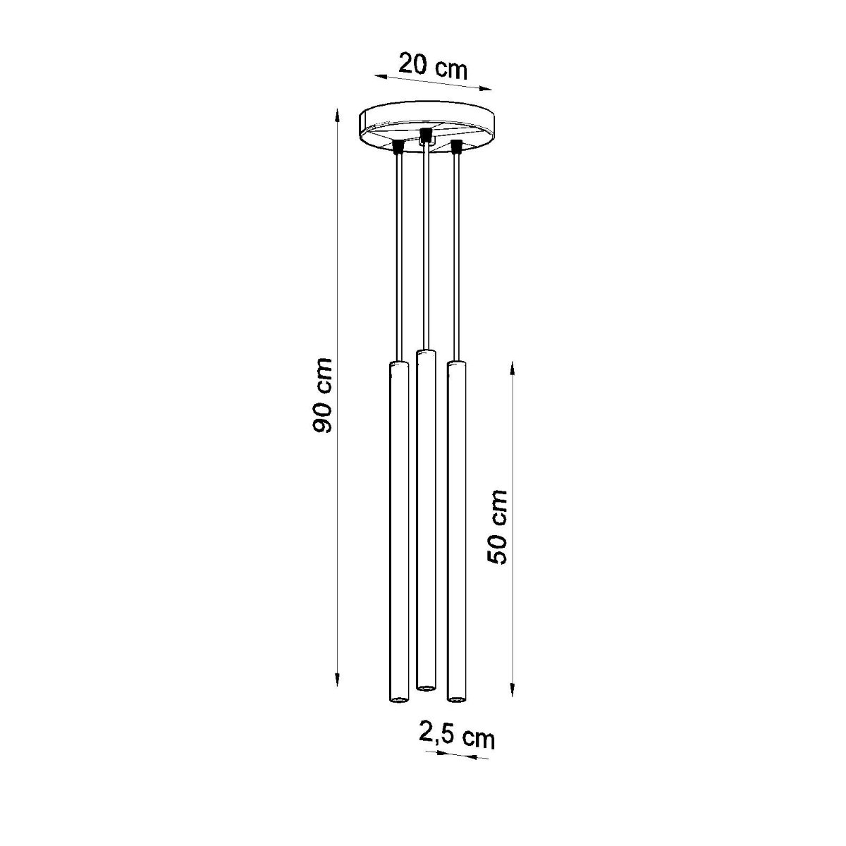 Suspension Acier Blanc G9 3 Pastelo blanc, EDEN