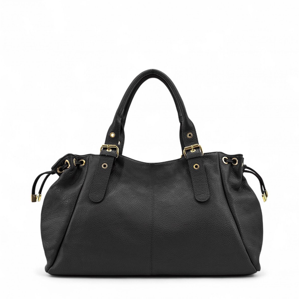 Sac bowling en cuir grainé PRINCESSE XL noir, OH MY BAG